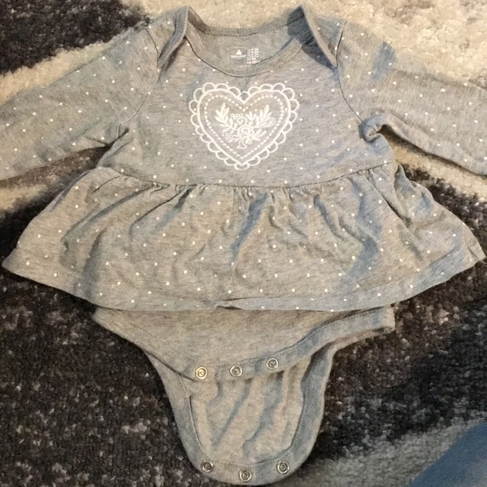 0-3M gray dress one piece